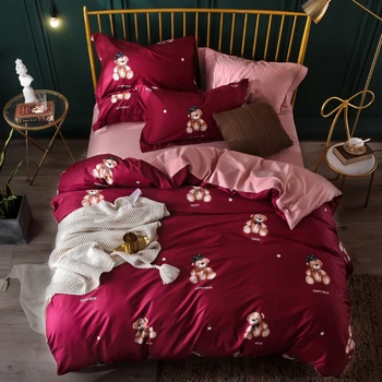 

Luxury 100% Egyptian Cotton Twin Bedding Sets Duvet Cover Bed/Flat Sheet Fitted Sheet set Pillowcase Queen King Size Bed sets
