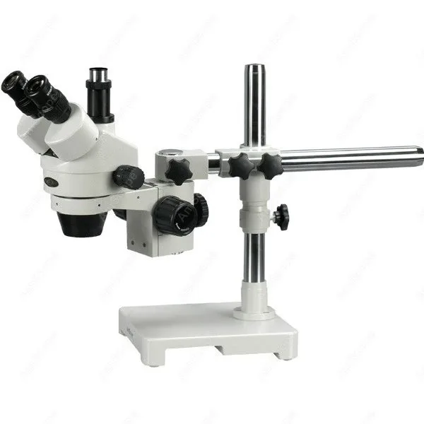 Boom Stand Stereo Microscope--AmScope Supplies 3.5X-180X Trinocular Zoom Microscope on Single Arm | Инструменты
