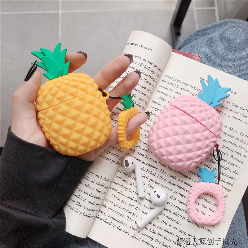 

Funny Cute Pineapple Case For Airpods Cover Cartoon Bluetooth Earphone Case For Aipods Accessories Couples Headphone Case