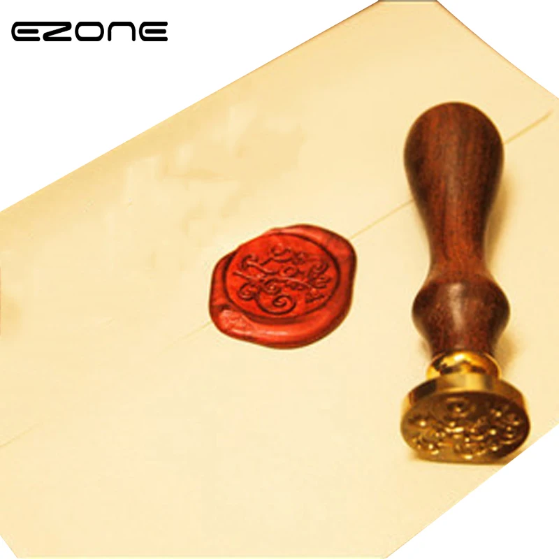 

EZONE Vintage Badge Blessing Words Sealing Mold Seal Badge Hand Art Craft DIY Tool Retro Wax Stamp Seal (Without Sealing wax)