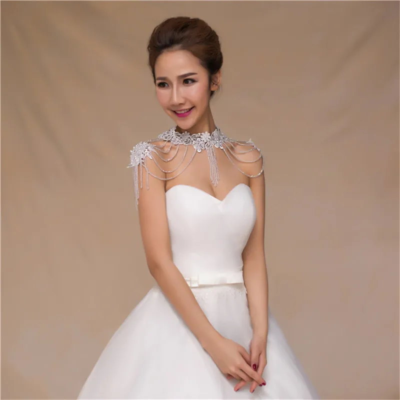 Mingli Tengda роскошный кристалл из бисера свадебная куртка кружевное болеро женские