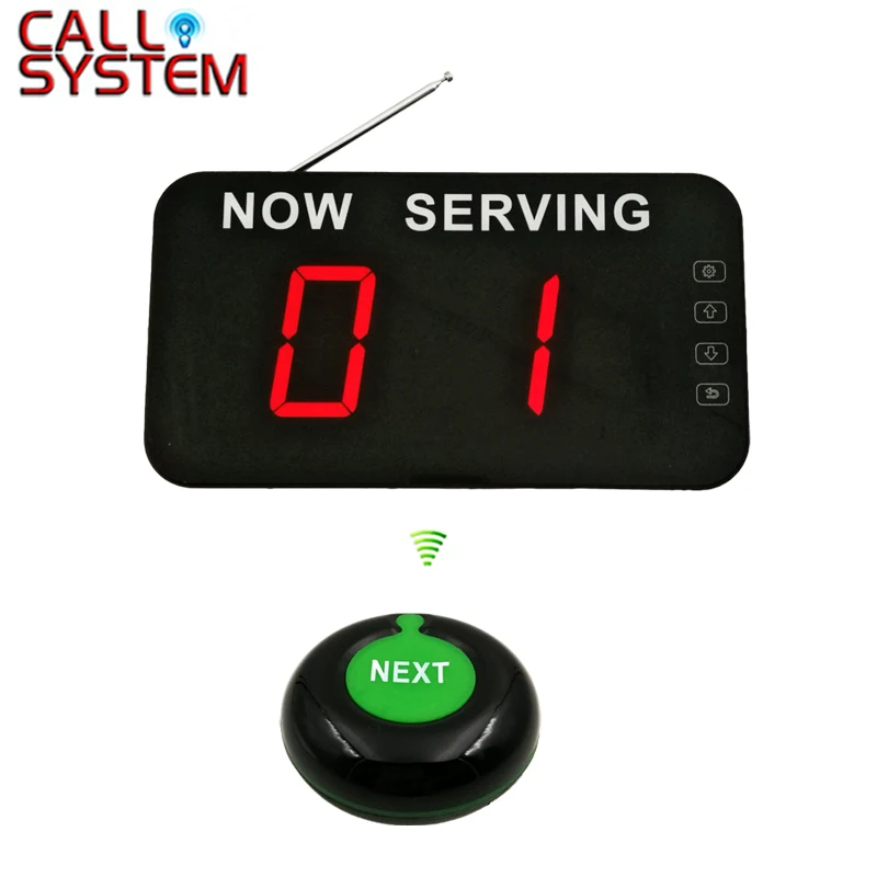 

Take a number system 2-digit display with Next Control Button Wireless Queue Management System