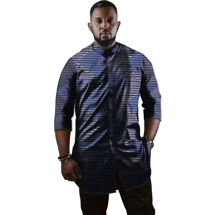 African Print Men's Shirt Fashion Sand Collar Ankara Shirt  Man Dashiki Customized Man African Clothing Customized