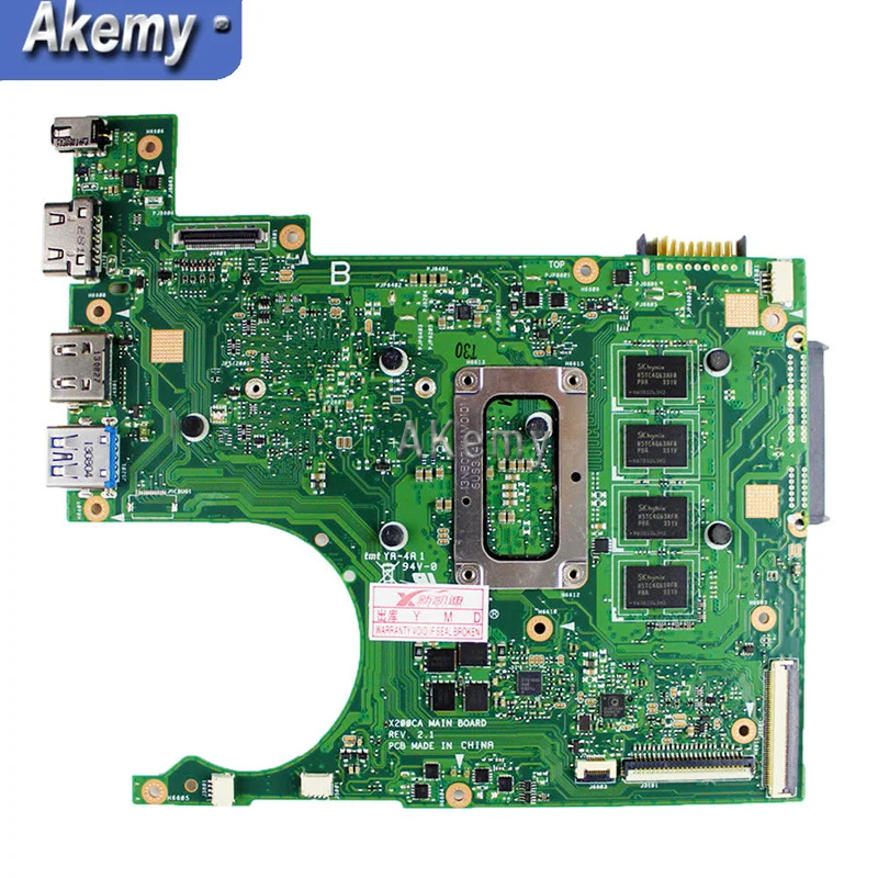 X200CA для For Asus X200C X200CAP материнская плата ноутбука 1007 CPU 2 Гб памяти REV2.1 100% тестовая