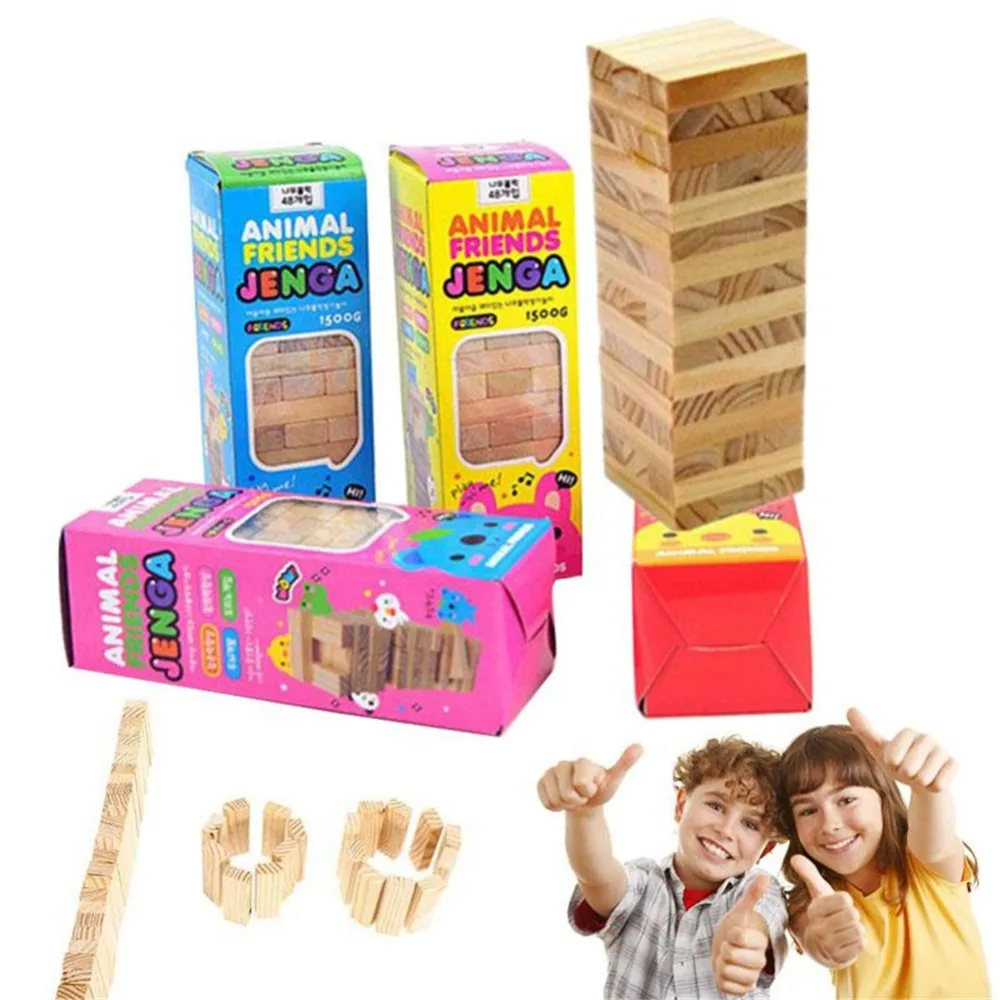 48 шт. дерево Building Block игрушки Jenga классический Доски для балансирования игры