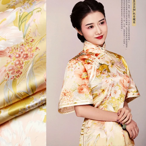 

NEW Free shipping 100% flowers mulberry silk fabric charmuse silk material print plain scarf dress bedding set SCFAP03