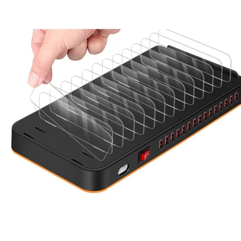 

Multi 15 Ports Smart Phones Charger USB Charging Stand Station Dock Tablet Cellphones Accessories For iPhone 8 7 X