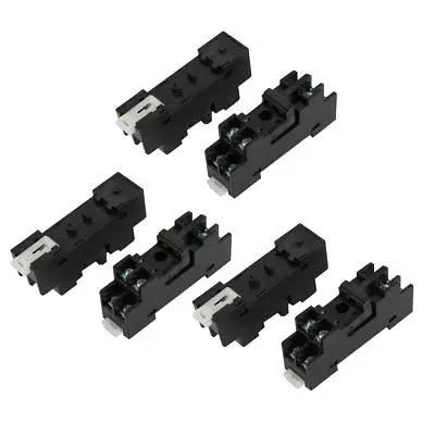 

6Pcs 8P 2 No 2 NC Panel Mounted Electromagnetic Power Relay Socket Base P2RF-08