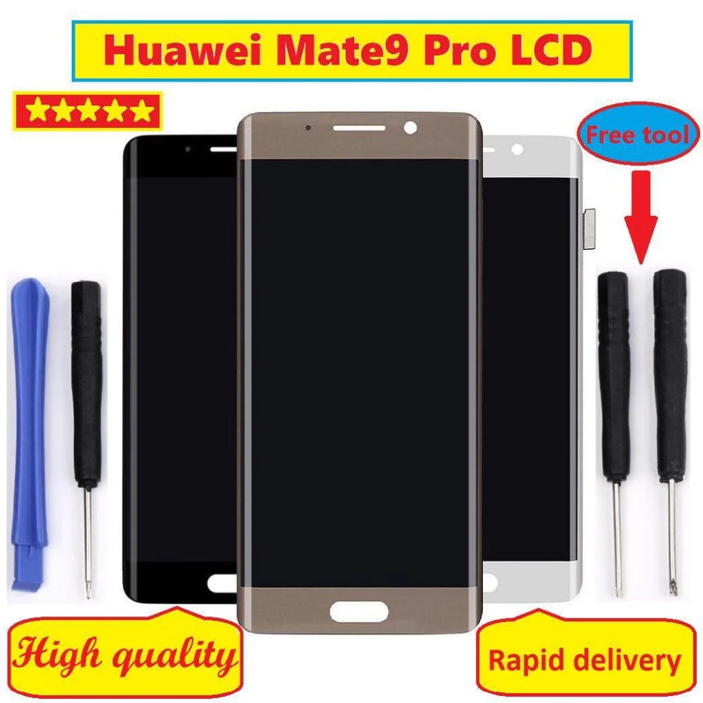 

For Huawei Mate 9 Pro Mate9 Pro LCD Display Touch Screen Digitizer With Frame Replacement Black 100% Tested work5.5" FHD LCD Dis