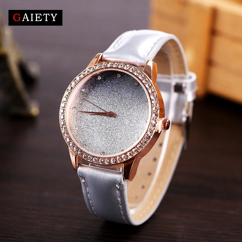 

Gaiety Brand 2017 New Fashion Gold Luxury Women Watches Quartz Wristwatch Leather Dress Elegant Ladies Girls Clock Student Watch