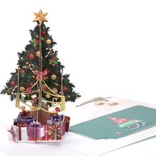 1 шт счастливый год 3D Рождественская елка подарки Merry Xmas всплывающая открытка праздник детский подарок