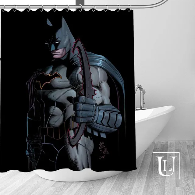 Custom Batman Shower Curtain Multi Size Shower Curtain Includes 12