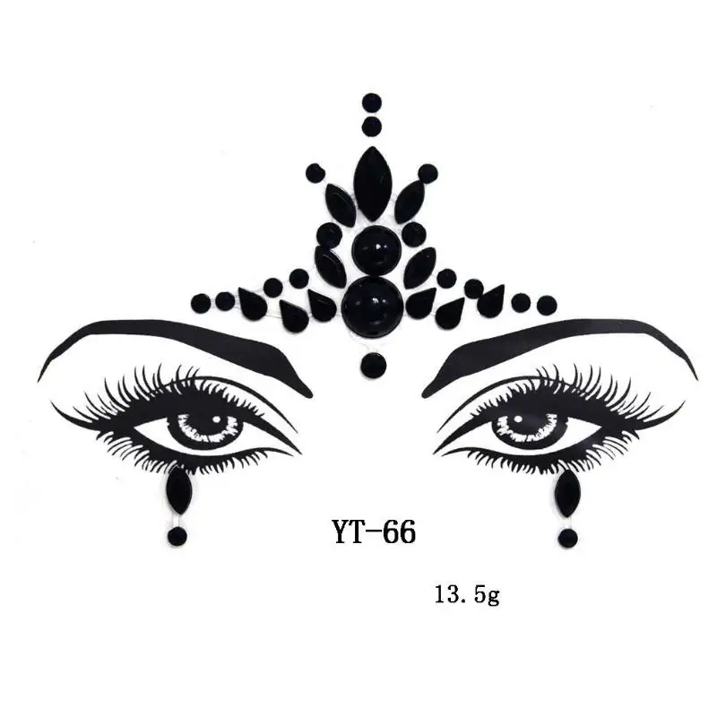 Pink Rhinestones Face Jewels Adhesive Crystal Gems Beauty Makeup Body Art Glitter Tattoo Eyebrow Face Body Jewelry Stickers