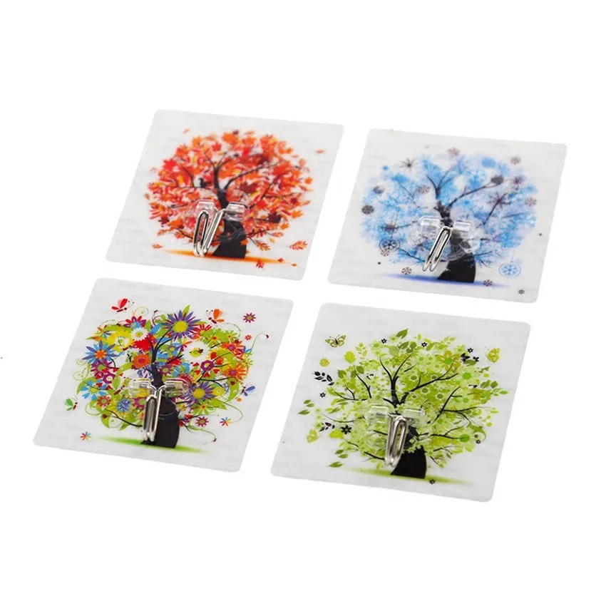 8 قطعة لاصق قوي السنانير لصق جدار باب المطبخ الحمام تخزين لزجة الالتصاق شماعات حامل إبقاء تنظيف المنزل المنظم