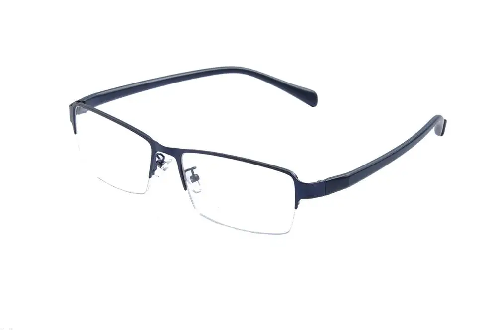 DEDING 60 мм бизнес над размером d оправа для очков Супер Большие оптические очки половина оправа большая голова металлические большие размеры очки DD1455 - Цвет оправы: blue