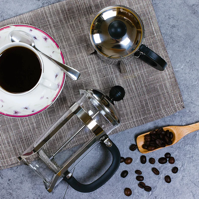 durável, chaleira de café, bule prático, cafeteira de vidro de aço inoxidável