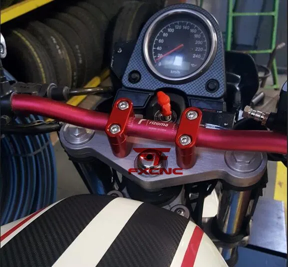 CNC алюминиевый руль мотоцикла жир бар стояки крепление Монтажный Зажим адаптер для Honda Kawasaki Suzuki Yamaha Aprilia Ducati