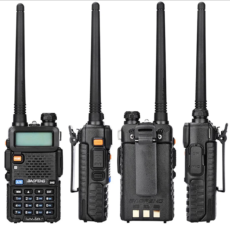 (4 PCS)Baofeng UV5R Ham Two Way Radio walkie talkie Dual-Band Transceiver (Black)