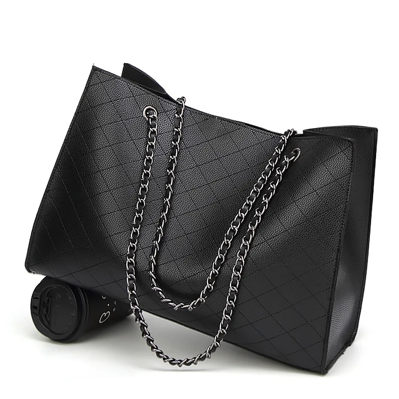

Caker Brand 2018 Women Large Big Diamond Lattice Handbag Fashion Crossbody Chain Shoulder Bags