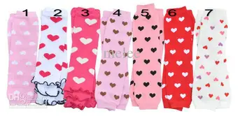 

Toddler Infant Sweet Heart Cotton Leg Warmers Christmas gift CHEVRON ZIG ZAG legging Skull socks 12Pair/Lot