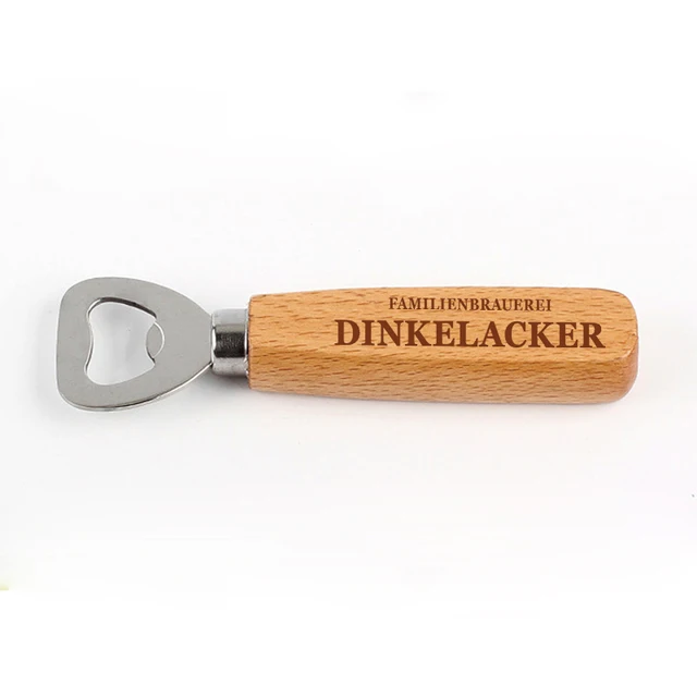brewing company gift personalized wood steel bottle opener custom