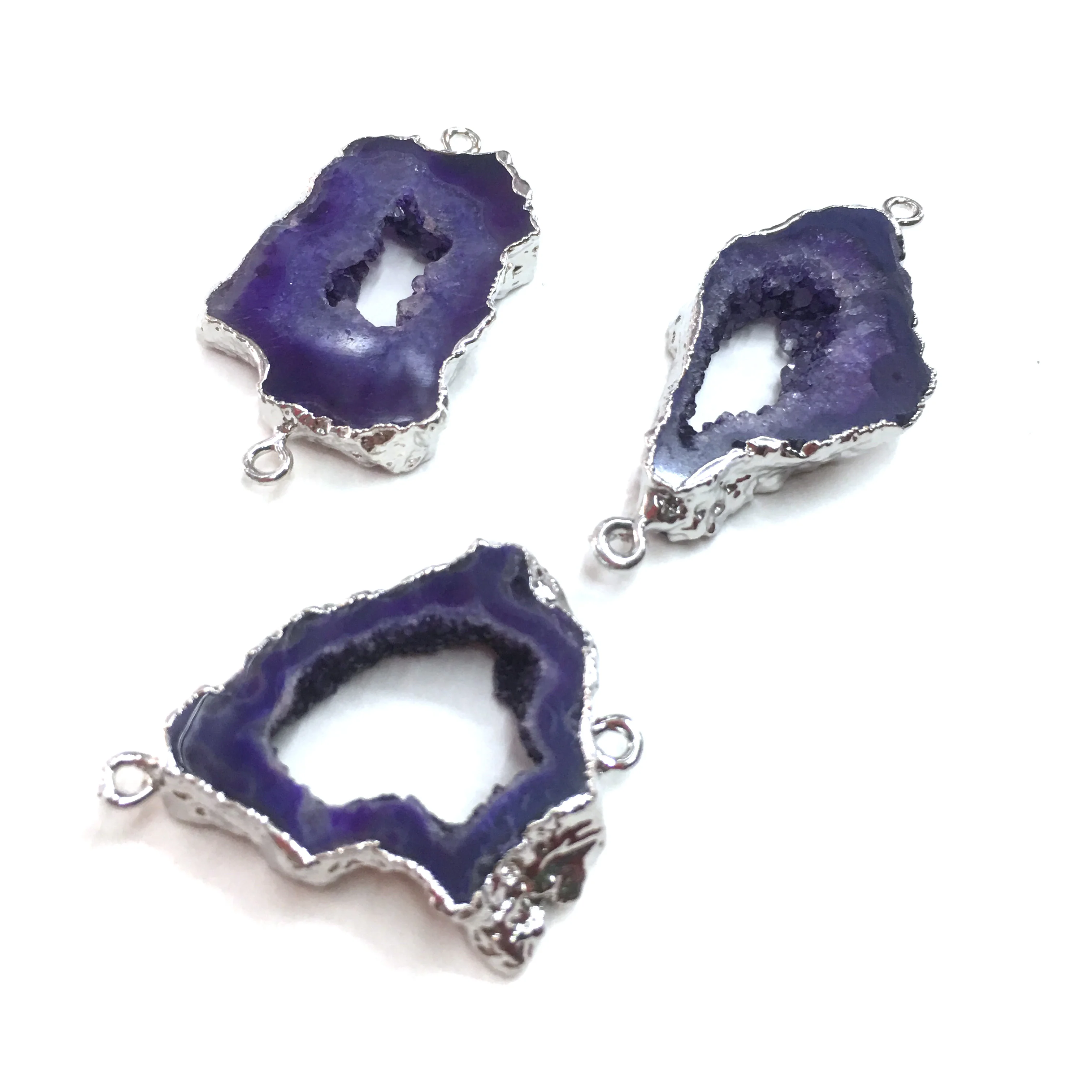 

Natural Agates Pendants Charms Connector Pendants for Jewelry Making DIY Accessories Fit Necklaces Size 20x50mm-30x40mm