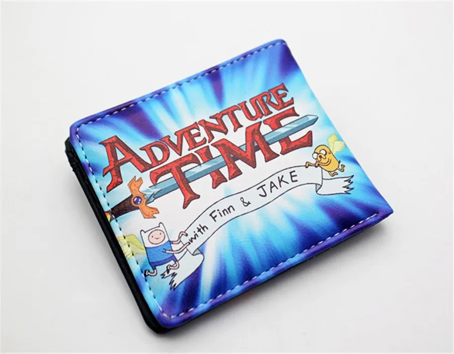 Adventure Time with Finn and Jake BMO Pu короткий бумажник держатель для карт слоя кошелек кожаный мальчиков Для мужчин печати кошельки на кнопке