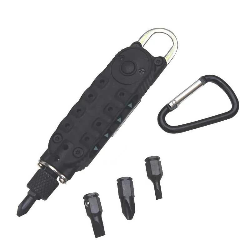 

Superior Outdoor Multi-Function Screwdriver slotted Phillips Kits Pocket EDC Survive with Hex Bit Portable Compact Driver Tool