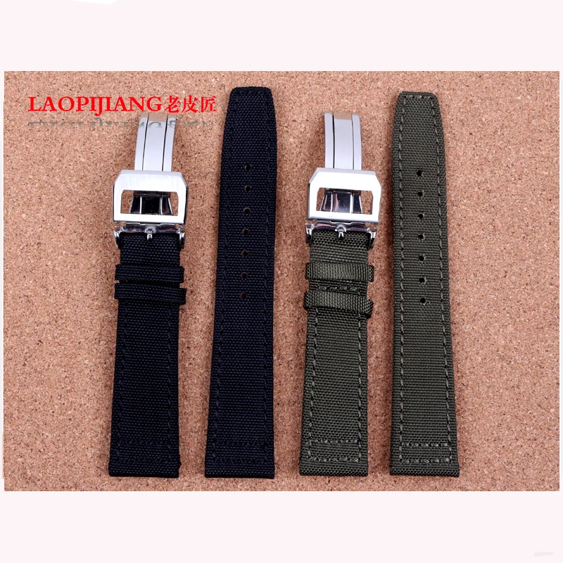 Laopijiang waterproof nylon strap watch band adapter strap Portugal male pilots 20 22mm