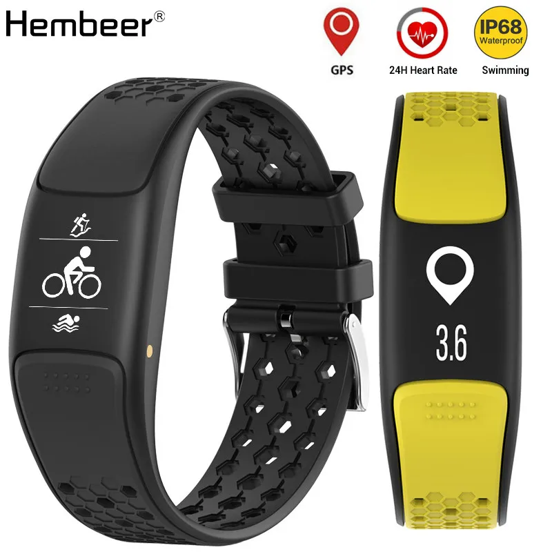 

Hembeer P8 Smart Bracelet HD Full Touch Screen Fitness Tracker Accurate GPS Band Positioning Clock for xiaomi huawei iphone