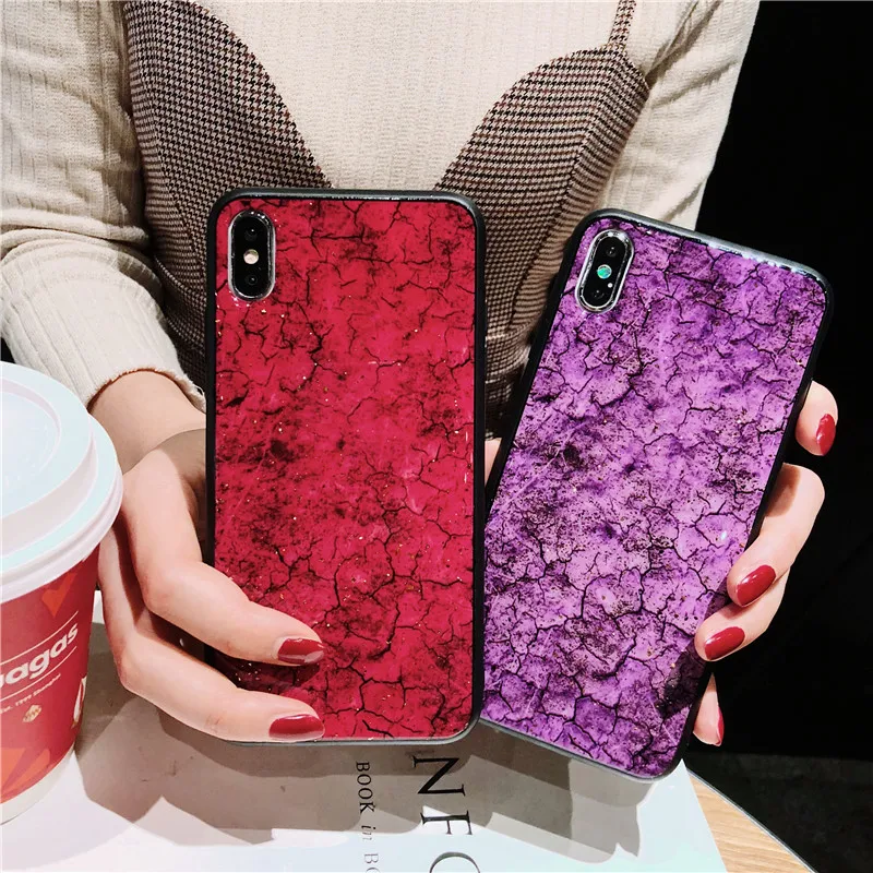 Luxury Gold Foil Bling Marble Phone Case For iPhone 6 6s 7 8 Plus Soft TPU Cover X XR XS Max Glitter 7plus Coque |