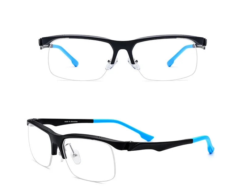 TR90 Оптическое стекло es оправа для мужчин и женщин полуквадратное близорукость стекло для глаз по рецепту стекло для глаз es пластиковые титановые очки