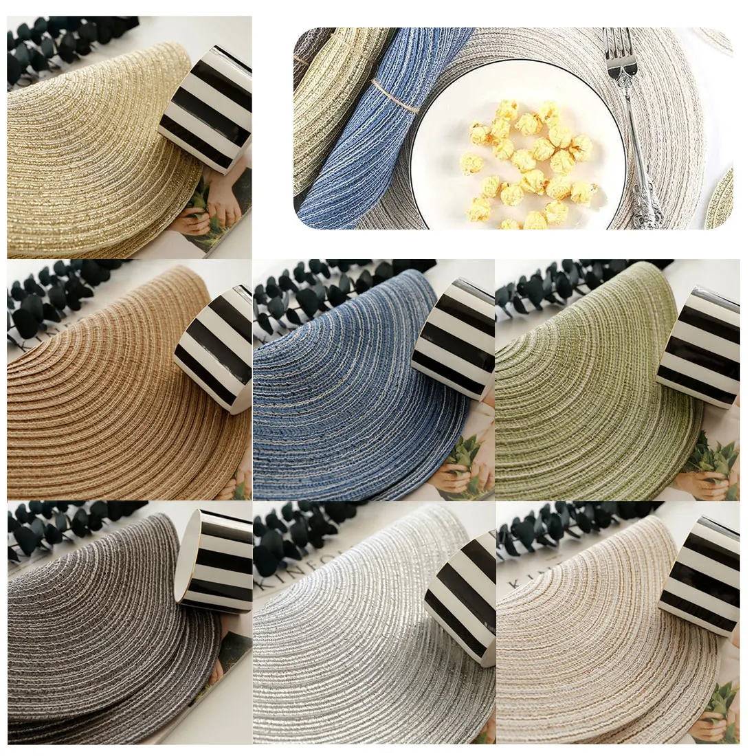 جولة نسج تحديد الموقع الأزياء البلاستيكية طاولة طعام حصيرة منصات القرص عاء سادة الوقايات عدم الانزلاق طاولة مقاومة للمياه الديكور جولة نسج تحديد الموقع الأزياء البلاستيكية طاولة طعام حصيرة منصات القرص عاء سادة الوقايات عدم الانزلاق طاولة مقاومة للمياه الديكور