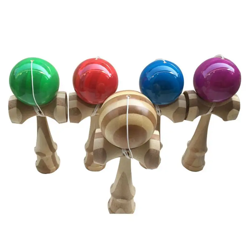 

1 Piece 18.5cm Professional Bamboo Kendama Balls Skillful Jumbo Kendama Outdoors Juggle Game Balls Toys for Kids Gifts