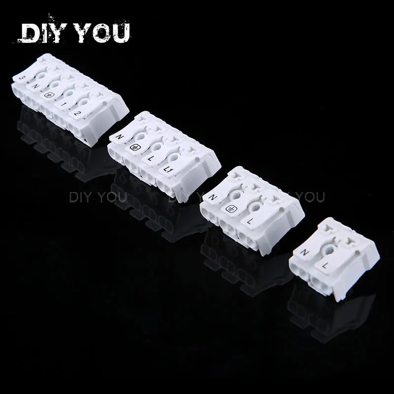 

5/10 Pcs Mini Fast push-in Terminal Block Connector Press Allocate LED Strip Light Quick Wire Connectors With 923-2P/3P/4P/5P