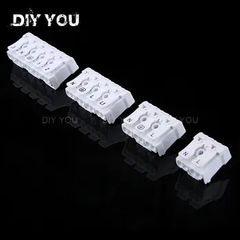 

5/10 Pcs Mini Fast push-in Terminal Block Connector Press Allocate LED Strip Light Quick Wire Connectors With 923-2P/3P/4P/5P