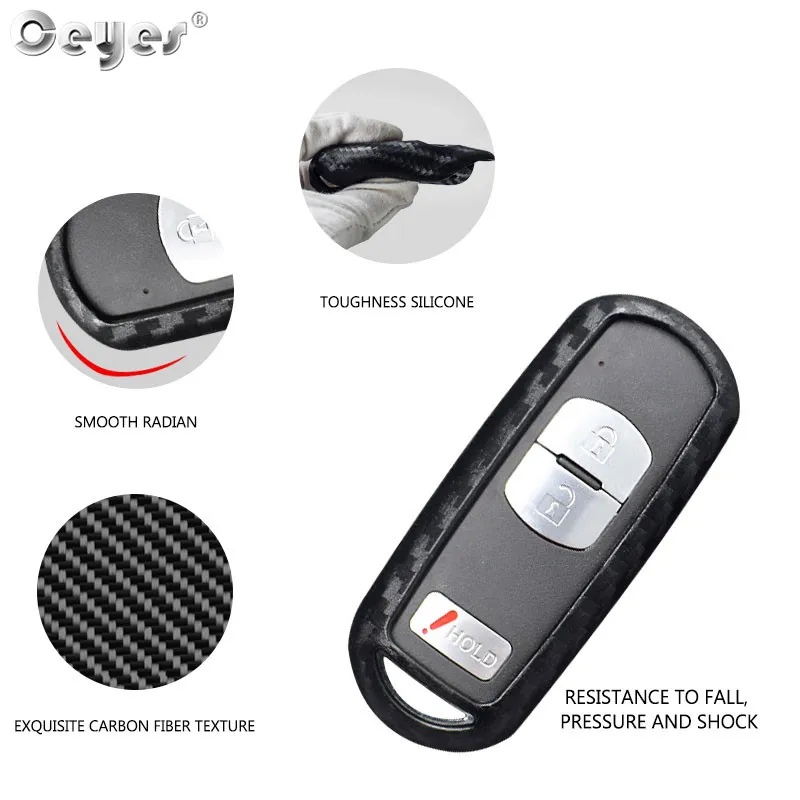 Carbon fiber key cover for MAZDA (2)
