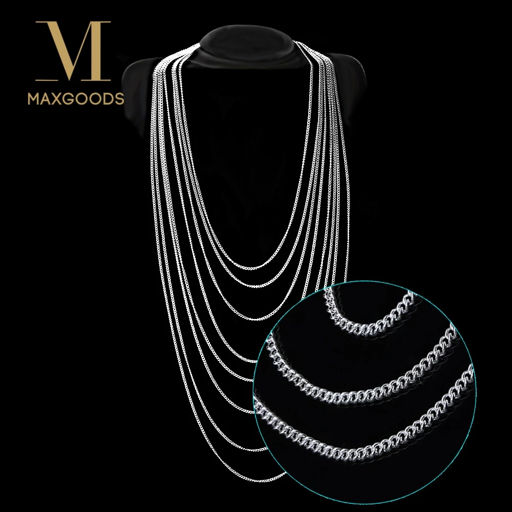 1 Pcs Fashion Silver Plated 2.0mm Flat Chain Necklace Unisex Necklace