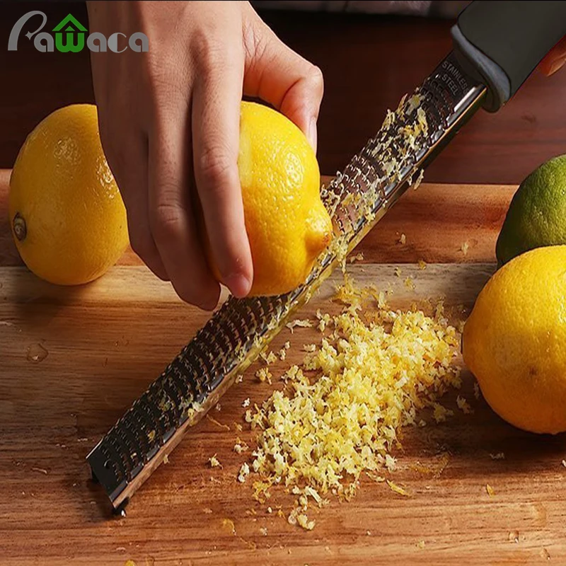 

Stainless Grater Fruit and Vegetable Cheese Grater with Non-slip Handle Grate Zest Lemon Orange Citrus Cheese Chocolate Nuts