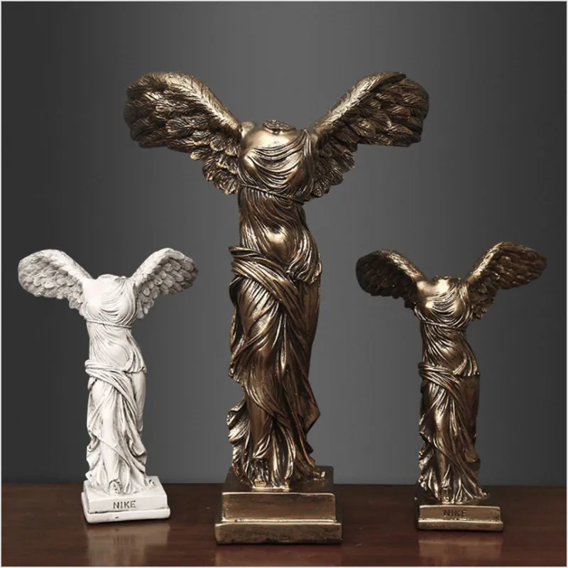 Escultura de diosa de la victoria antigua estatua griega figurillas abstractas de la vendimia artesanía de resina decoración del hogar europeo L3437 Escultura de diosa de la victoria antigua estatua griega figurillas abstractas de la vendimia artesanía de resina decoración del hogar europeo L3437
