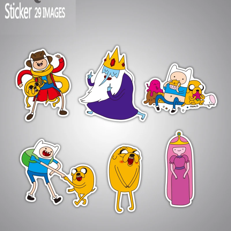 29 шт. наклейки Adventuretime супер сайян Гоку Мультяшные чемодан ноутбук скейтборд ПВХ