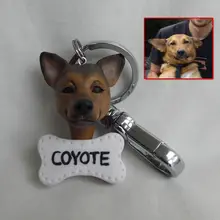 Кукла из полимерной глины на заказ pet брелок для ключей, Подарочный подарок, миниатюрная кукла для домашних животных фигурки свадебный торт Топпер ручной работы собака миниатюрная