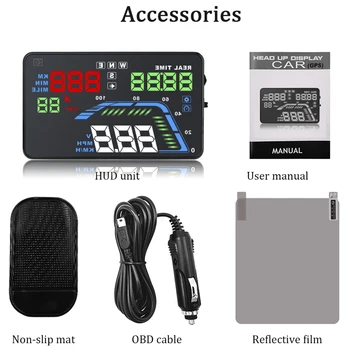 

Q7 Universal 5.5 Inch Car HUD GPS Head Up Display Digital Speedometer Overspeed Warning System Windshield Projector