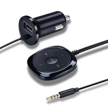 Bluetooth AUX Беспроводной Car Kit Музыка приемник 3.5 мм адаптер Handsfree водить автомобиль AUX Динамик с USB Автомобильное Зарядное устройство для телефон 6 7 Новый