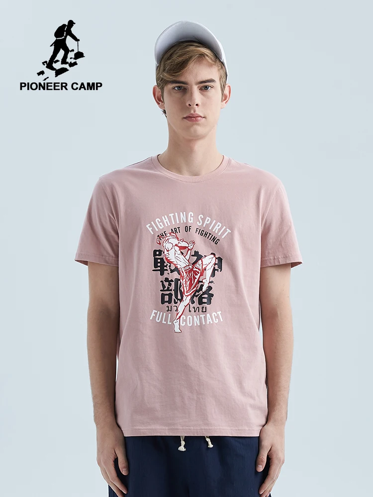 Мужская футболка с коротким рукавом Pioneer Camp 100% хлопок принтом боевой дух Муай Тай