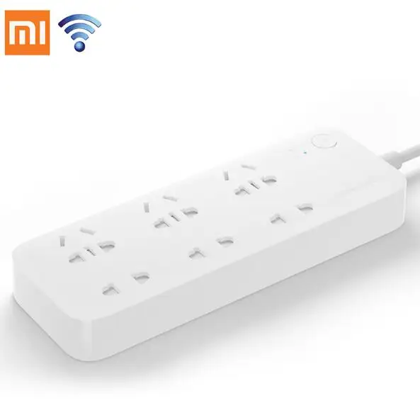 Xiaomi Mijia умная розетка с Wi-Fi приложение дистанционное управление Умный дом для ЕС, США, Великобритании вилки адаптеры подарок - Цвет: XIAOMI