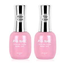 RS основа для ногтей и верхнее покрытие УФ-гель Праймер отшелушивающая основа без протирания верхнее покрытие глянцевый Верх Матовый верх усиленный гель Высокое качество 15 мл