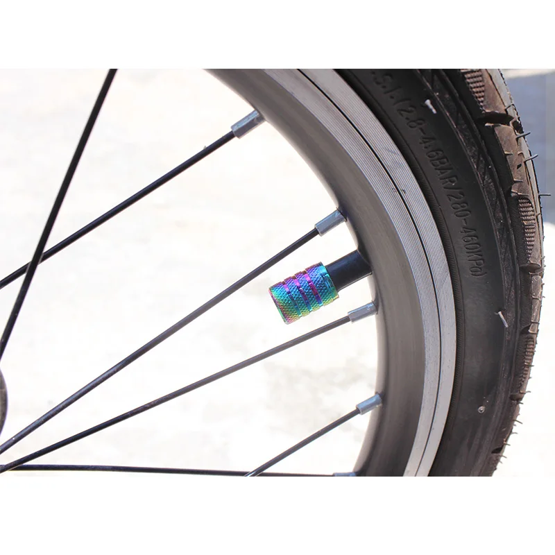 Bike Bicycle Fixie MTB Shrader Aluminium Tire Pressure Valve Caps Dust Covers Bicycle Wheel Tire Valve Cap Dustproof Accessories - Цвет: Colorful