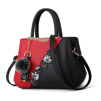 

MONNET CAUTHY Female Totes Classic Fashion Elegant Office Ladies Handbags Flower Color Red Purple Pink Black Girls Crossbody Bag