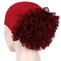 Для женщин Модный тюрбан головы Обёрточная бумага Индия Муслим платок-хиджаб ворс шапка-чулок женские мягкие колпачки исламские шапочки
